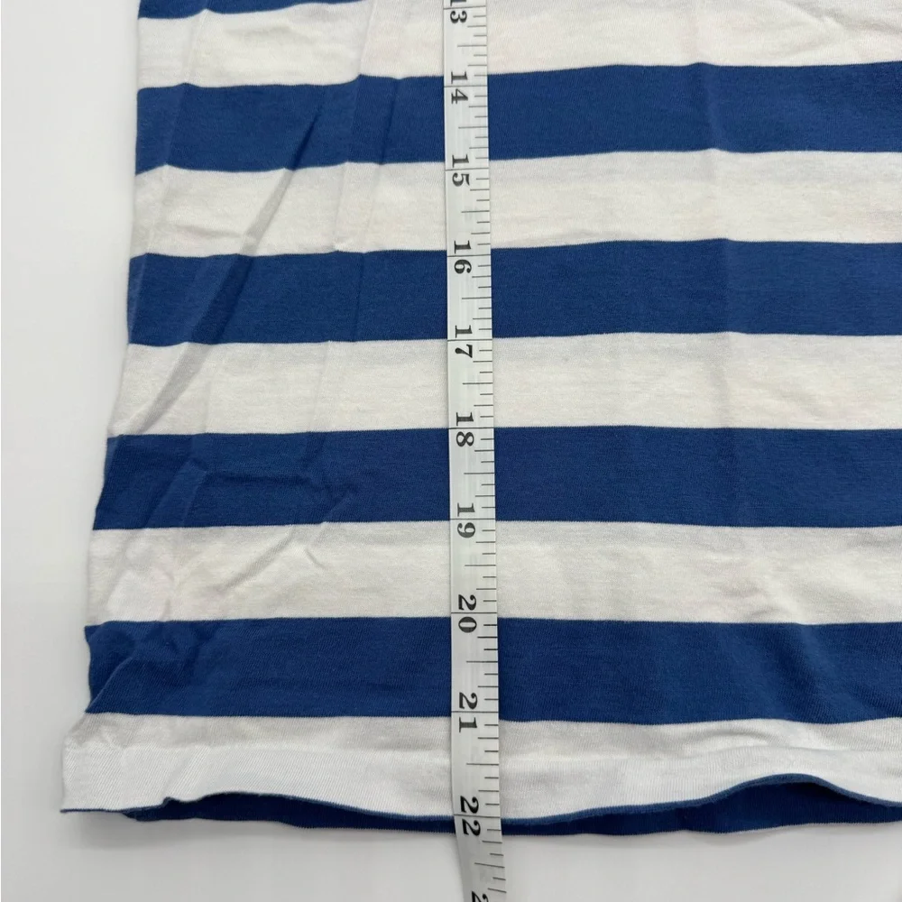 Polo by Ralph Lauren Women's Striped Navy and White Tee, Size Medium - Picture 5 of 11